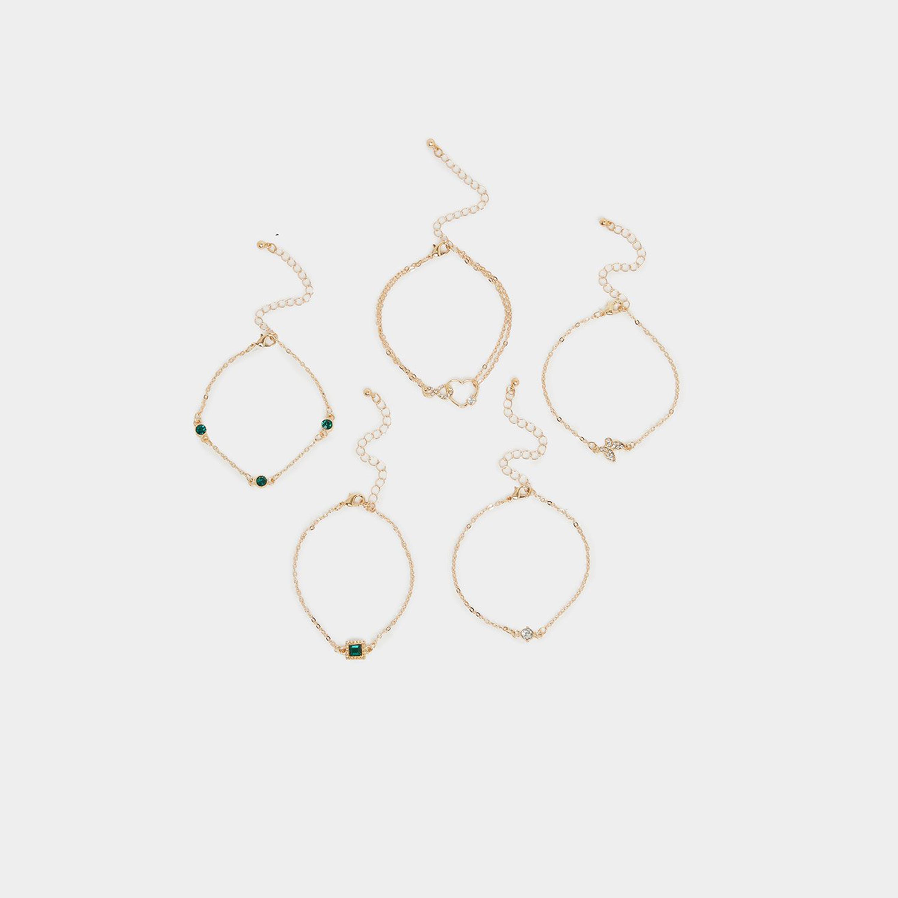 ستايلي - مجموعة من 5 أساور على شكل قلب-women-watchesandjewellery-jewellery-banglesandbracelets-image-1