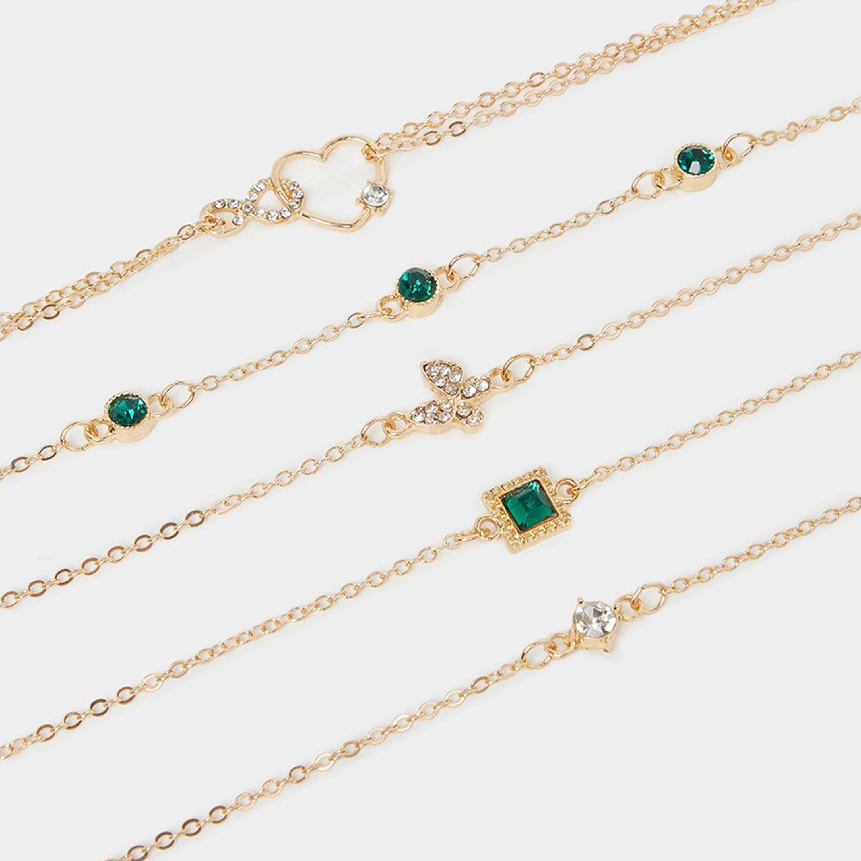 Styli Set of 5 - Heart Accent Bracelet-women-watchesandjewellery-jewellery-banglesandbracelets-image-2