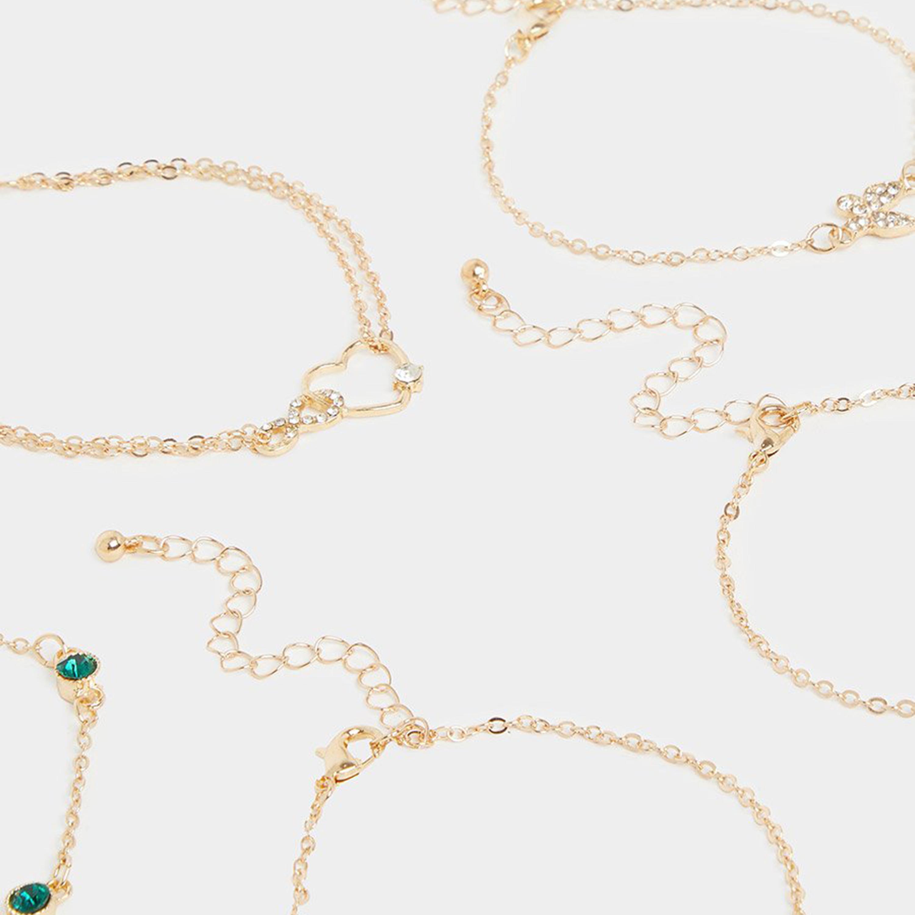 ستايلي - مجموعة من 5 أساور على شكل قلب-women-watchesandjewellery-jewellery-banglesandbracelets-image-3