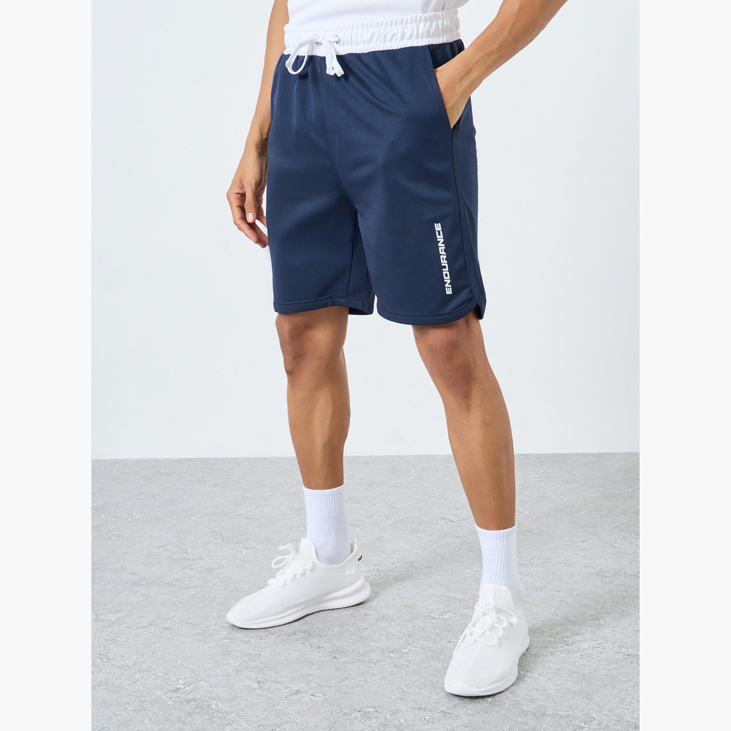Styli Contrast Waistband Workout Shorts-sports-men-clothing-bottoms-shorts-image-1