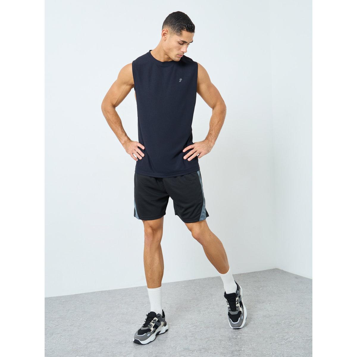 Styli Men Black Drop Armhole Training Tank-men-clothing-sportswearandactivewear-tshirtsandpolos-image-2