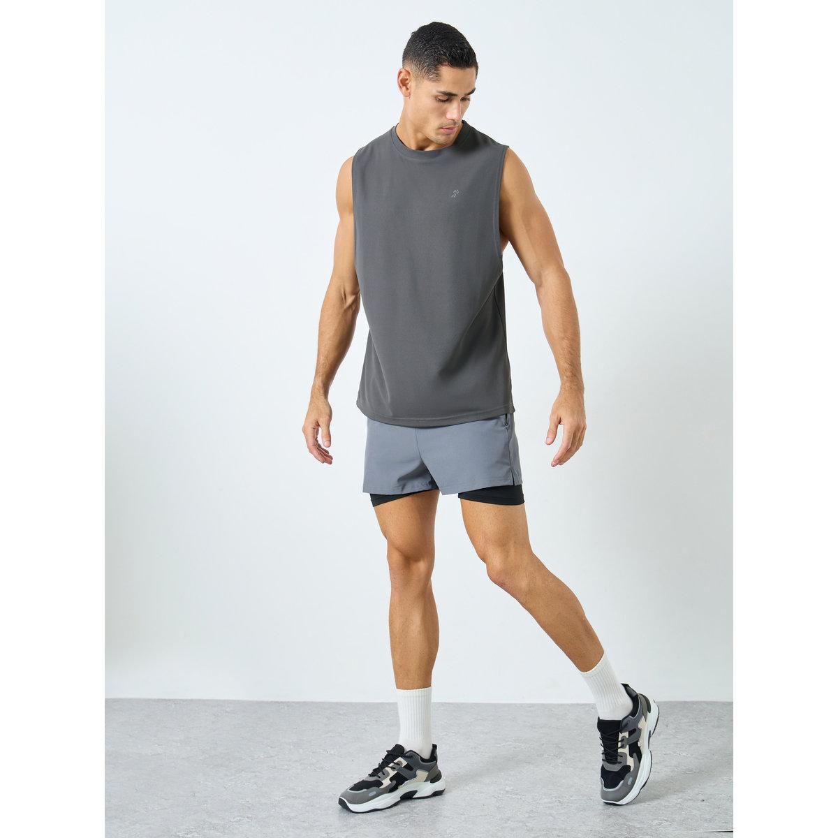 Styli Men Grey Drop Armhole Training Tank-men-clothing-sportswearandactivewear-tshirtsandpolos-image-2