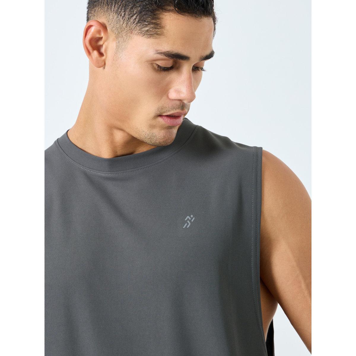 Styli Men Grey Drop Armhole Training Tank-men-clothing-sportswearandactivewear-tshirtsandpolos-image-3