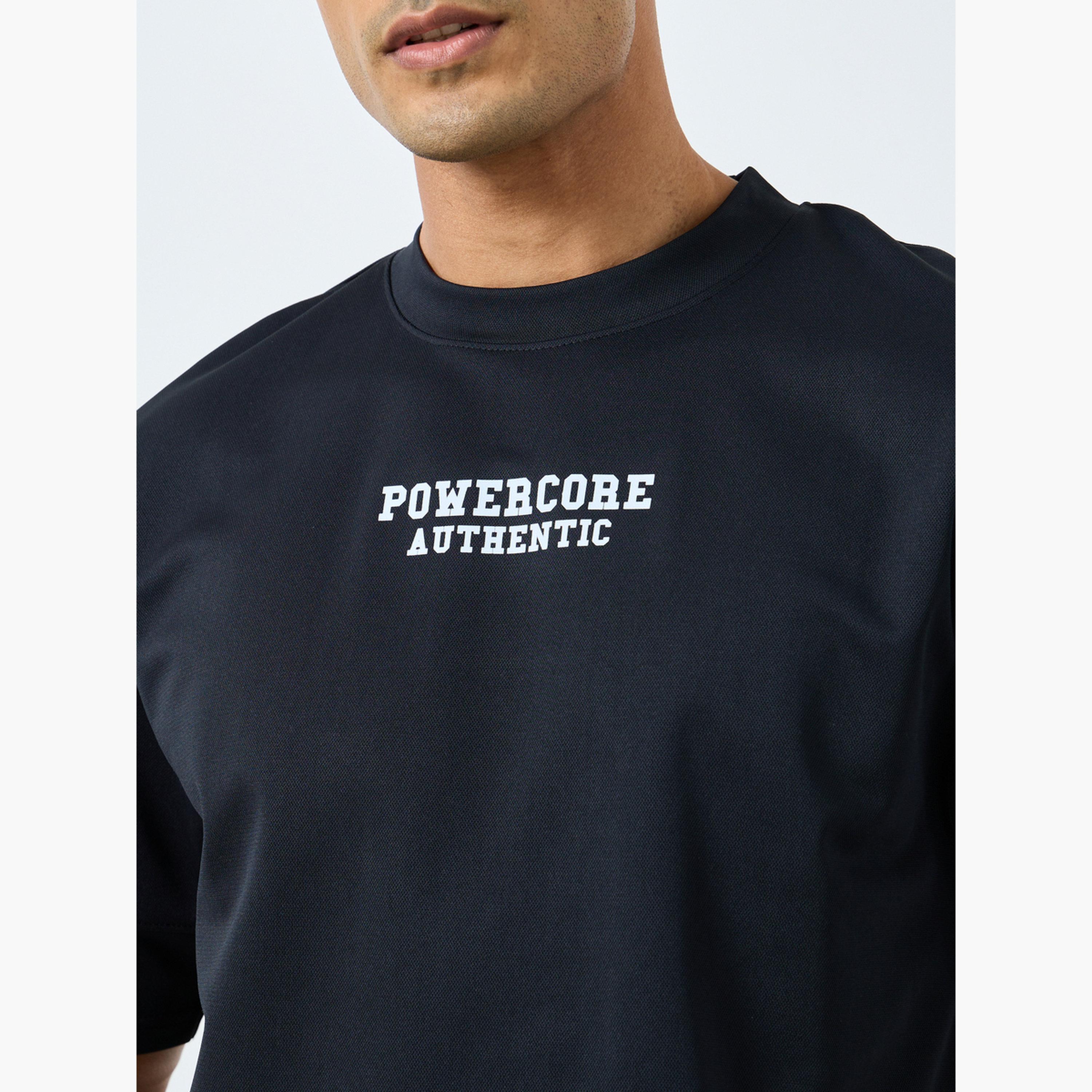 Styli Black Oversized Slogan Print T-Shirt-men-clothing-sportswearandactivewear-tshirtsandpolos-image-3