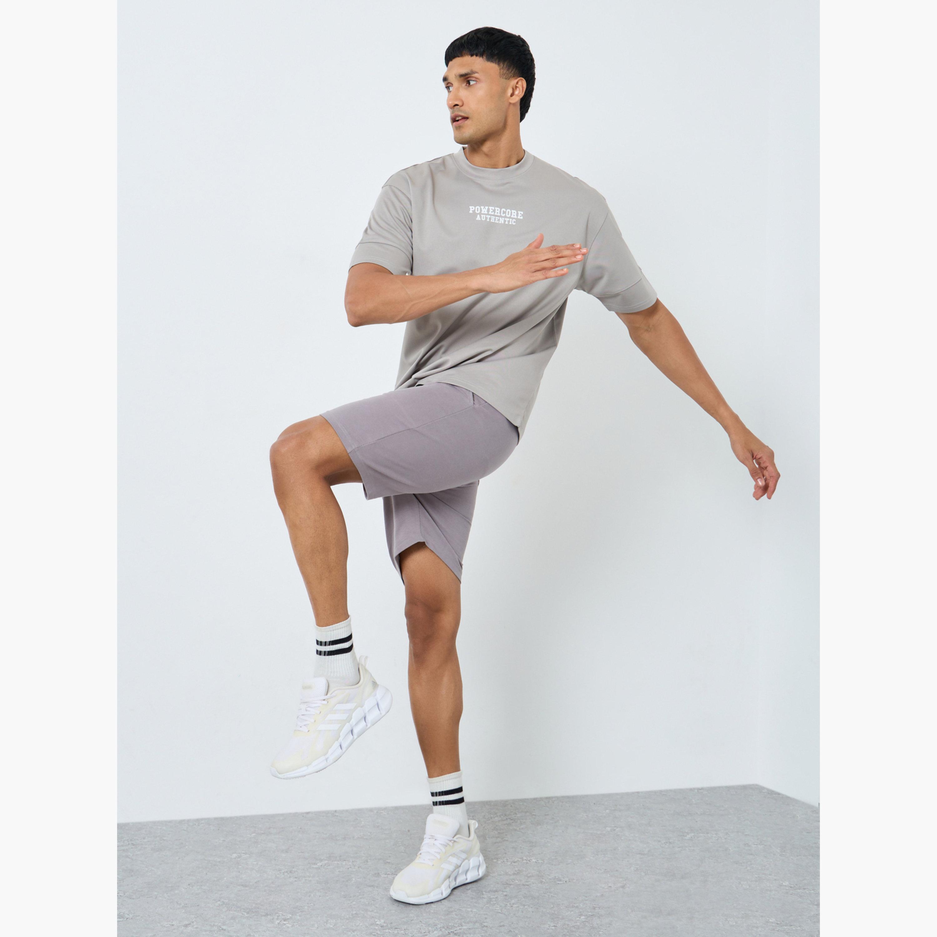 Styli Grey Oversized Slogan Print T-Shirt-men-clothing-sportswearandactivewear-tshirtsandpolos-image-2