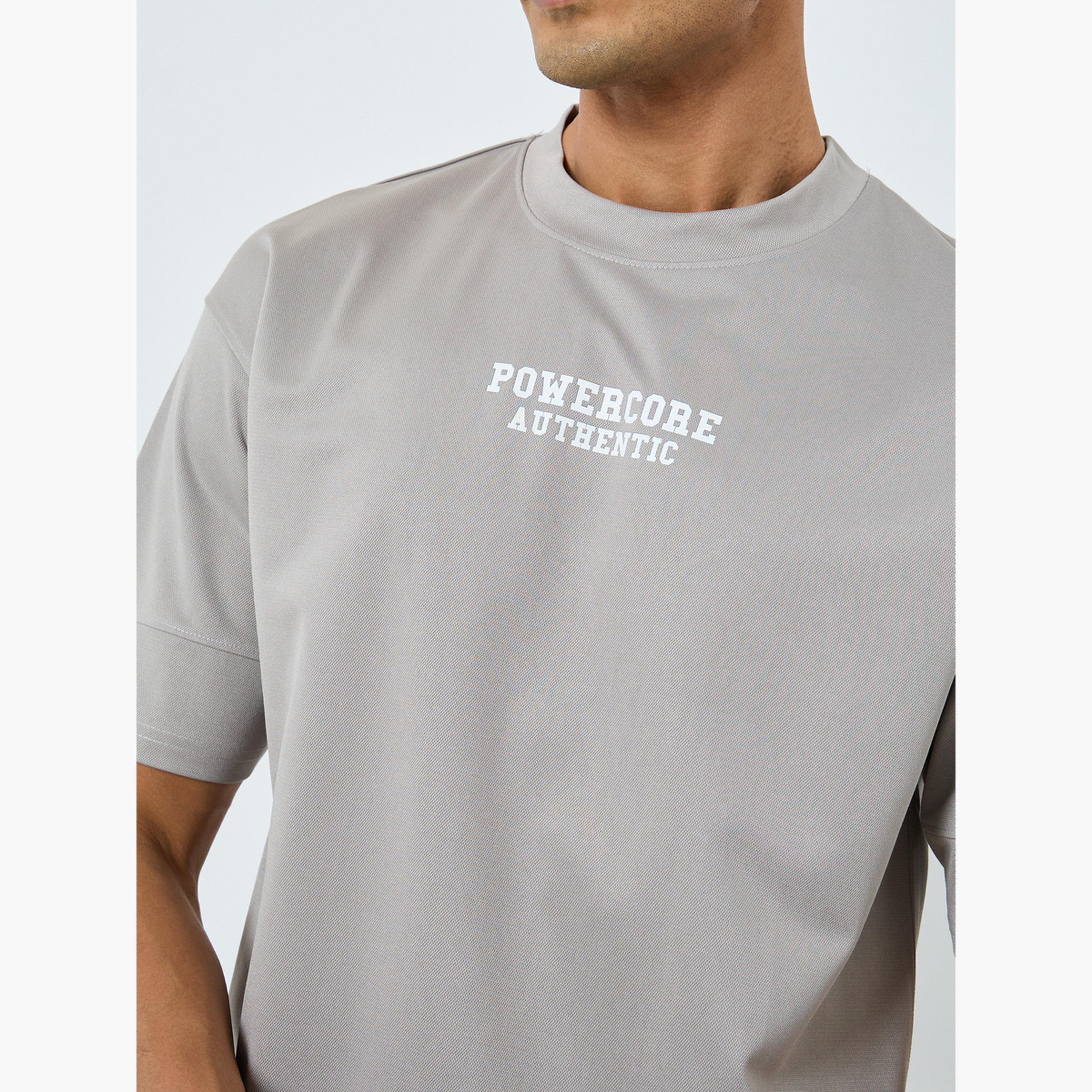 Styli Grey Oversized Slogan Print T-Shirt-men-clothing-sportswearandactivewear-tshirtsandpolos-image-3