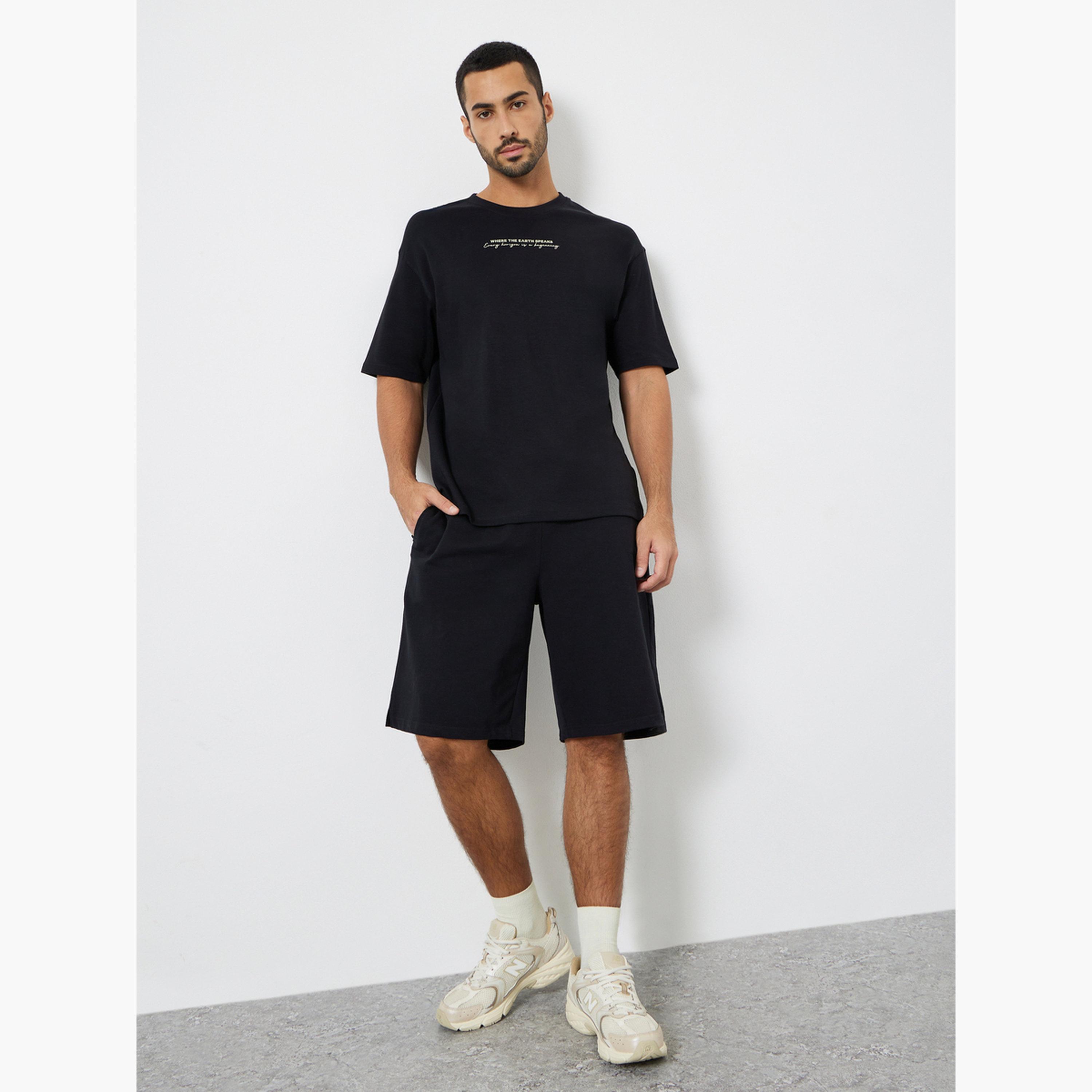 شورت تيري رياضي للتدريب للرجال-sports-men-clothing-bottoms-shorts-image-2