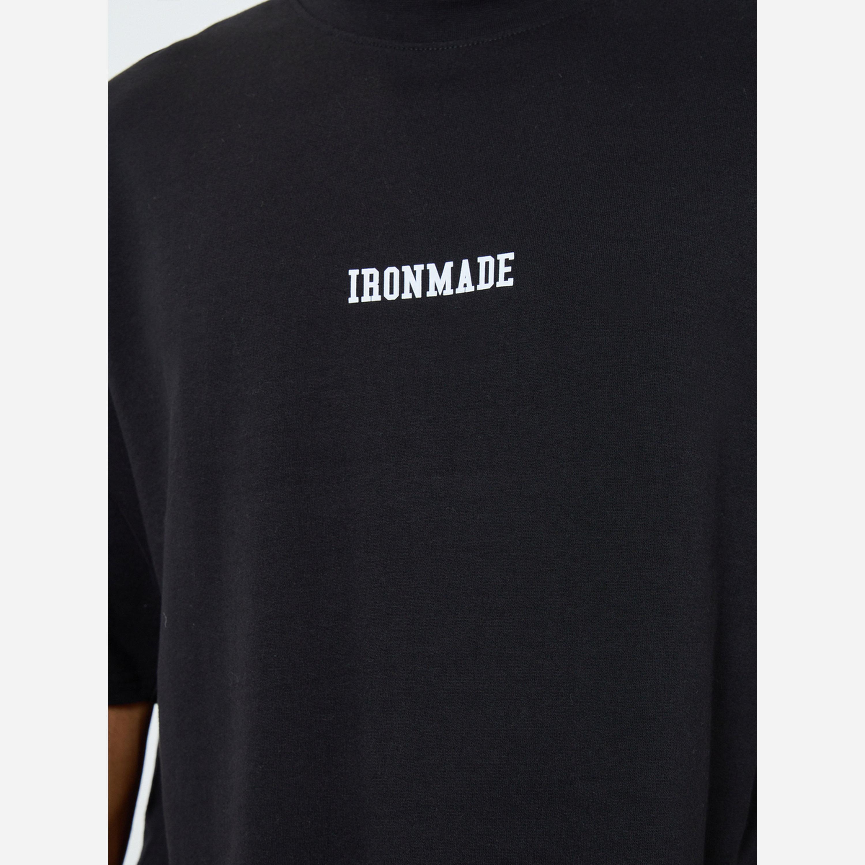 Styli Men Black Oversized Mock Neck Athleisure T-Shirt-men-clothing-sportswearandactivewear-tshirtsandpolos-image-4