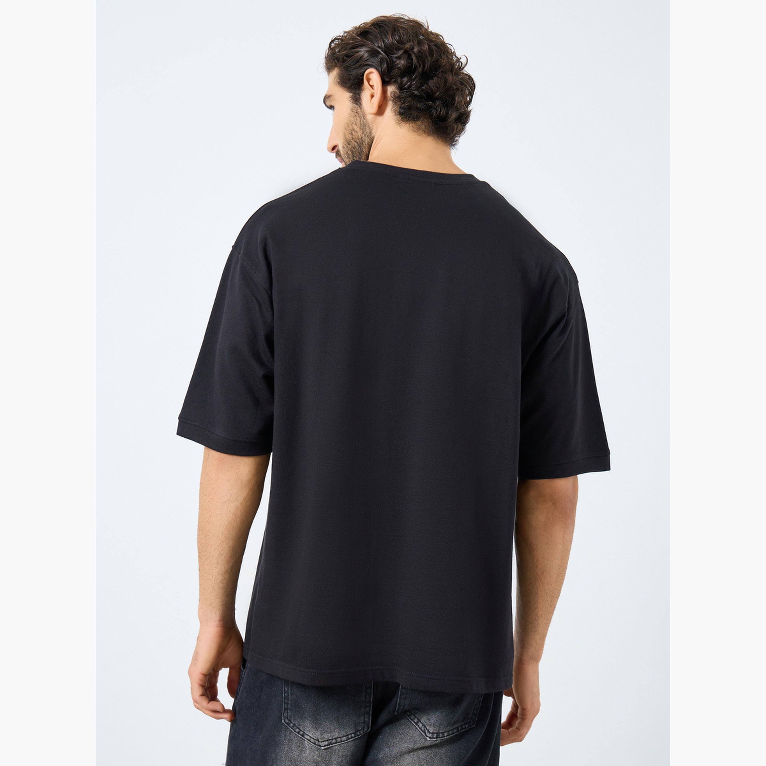 ستايلي - تي شيرت تيري للتدريب تصميم واسع للرجال-men-clothing-sportswearandactivewear-tshirtsandpolos-image-4