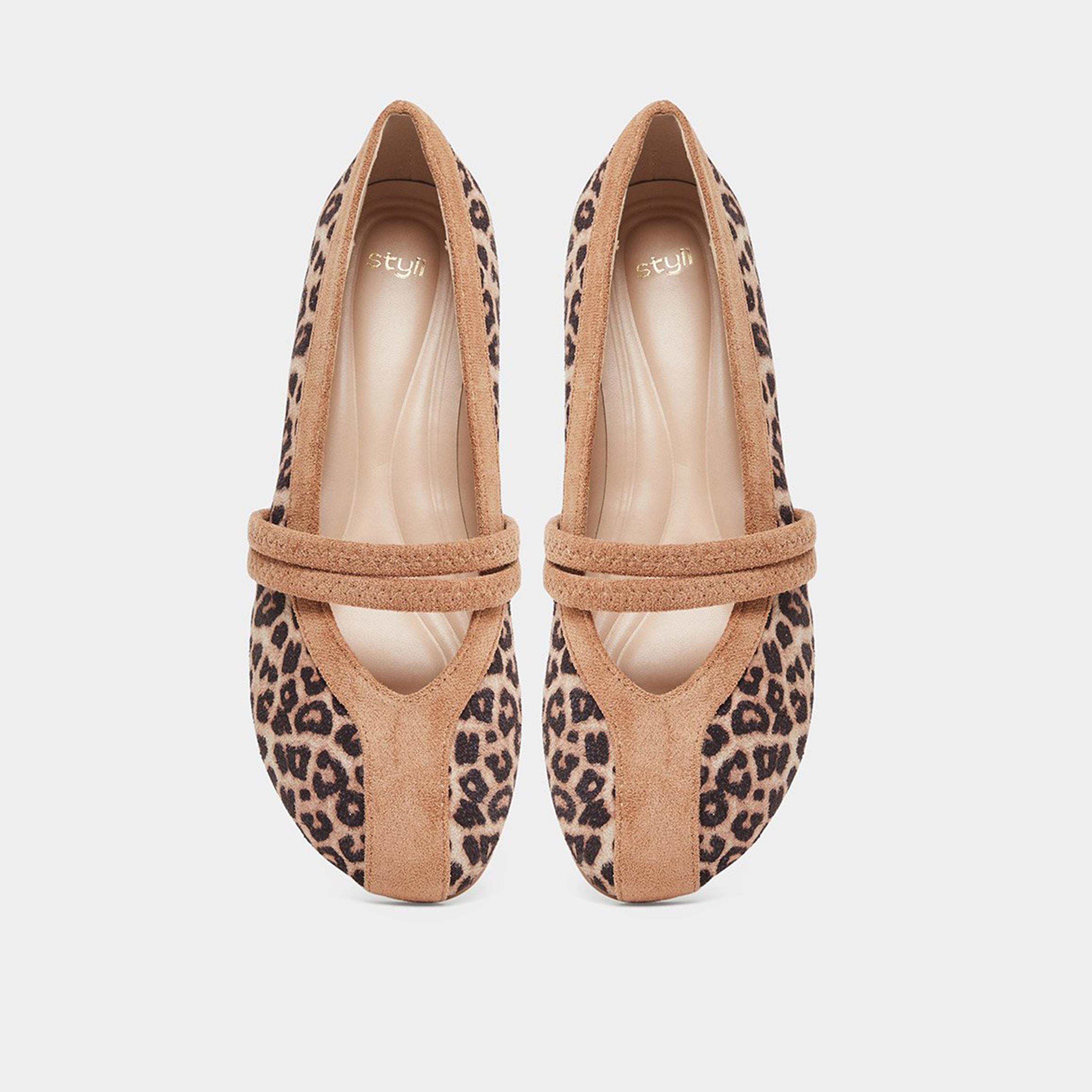 ستايلي - حذاء باليرينا بطبعة حيوانية-women-shoes-ballerinas-image-6