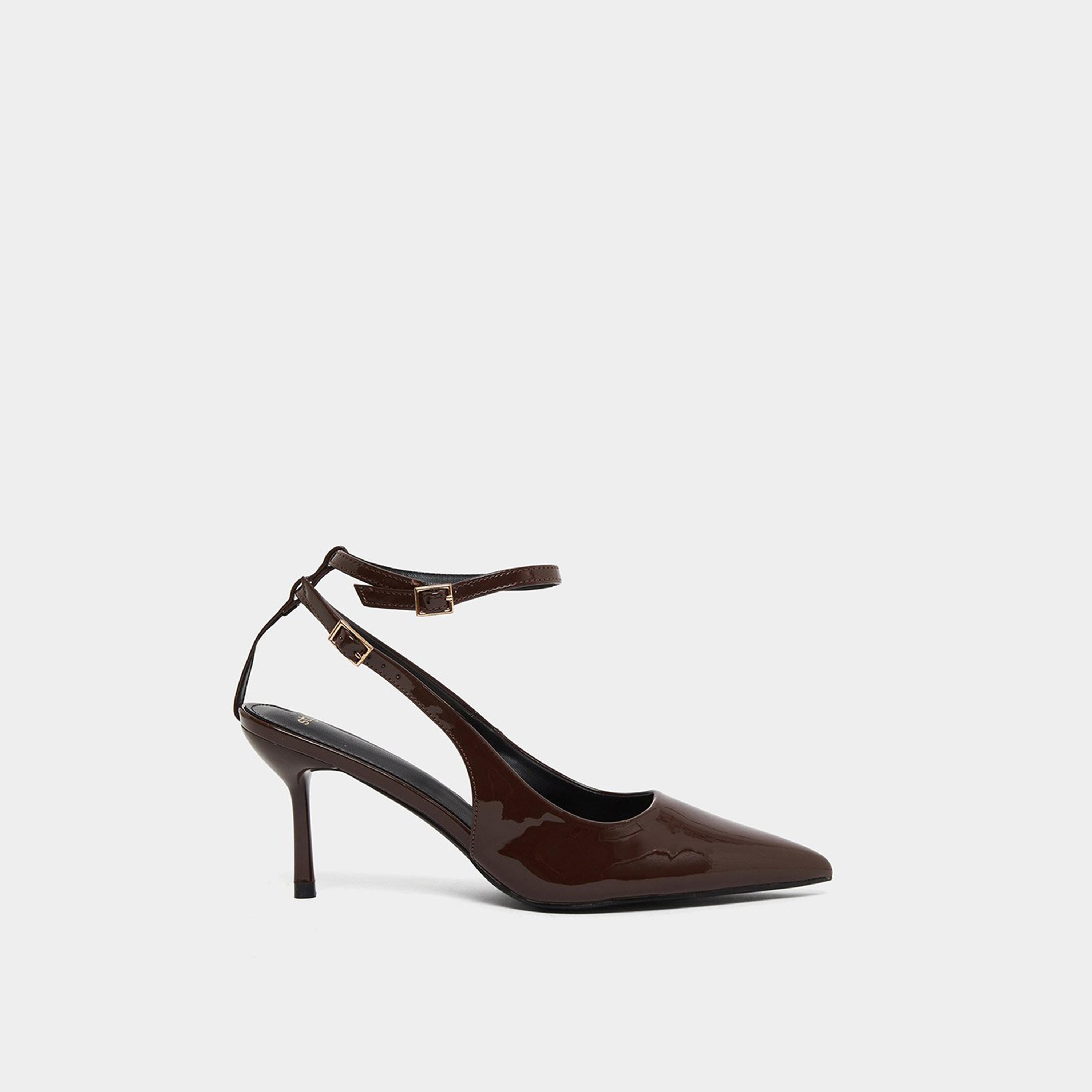 ستايلي - صندل بني بكعب ستيليتو وحزام للكاحل-women-shoes-heels-image-3