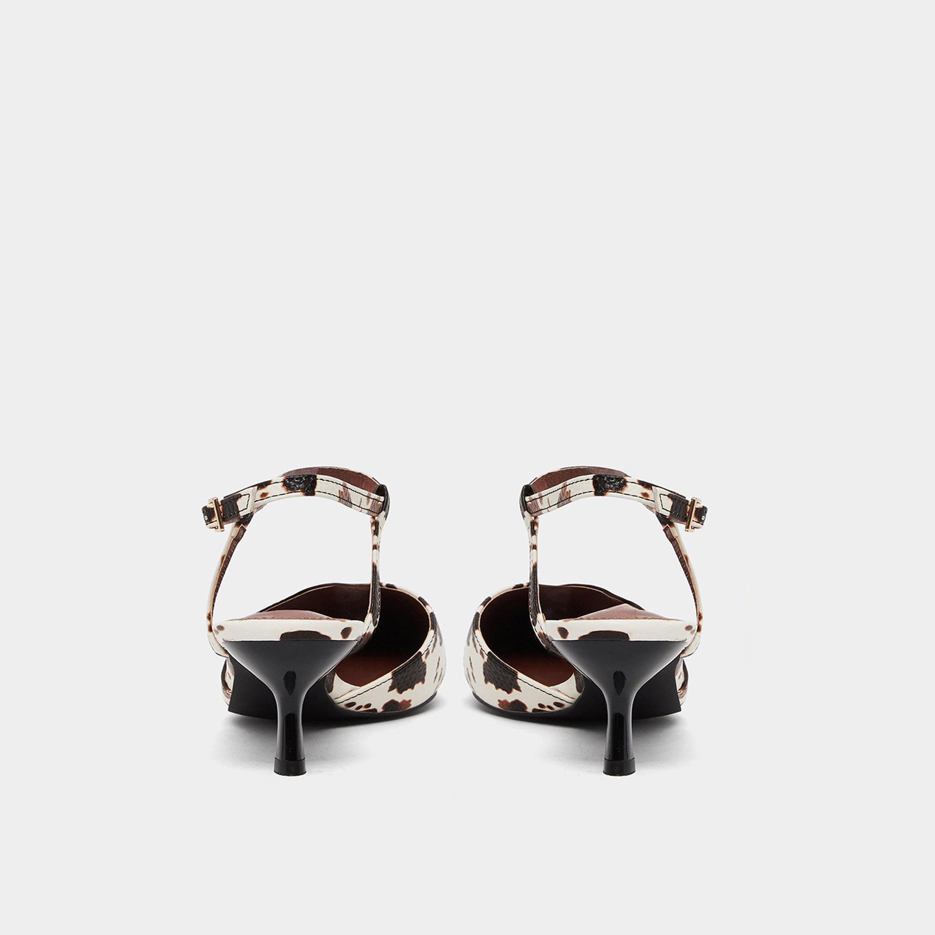 ستايلي - حذاء رسمي بكعب صغير بطبعة جلد البقر-women-shoes-heels-image-5