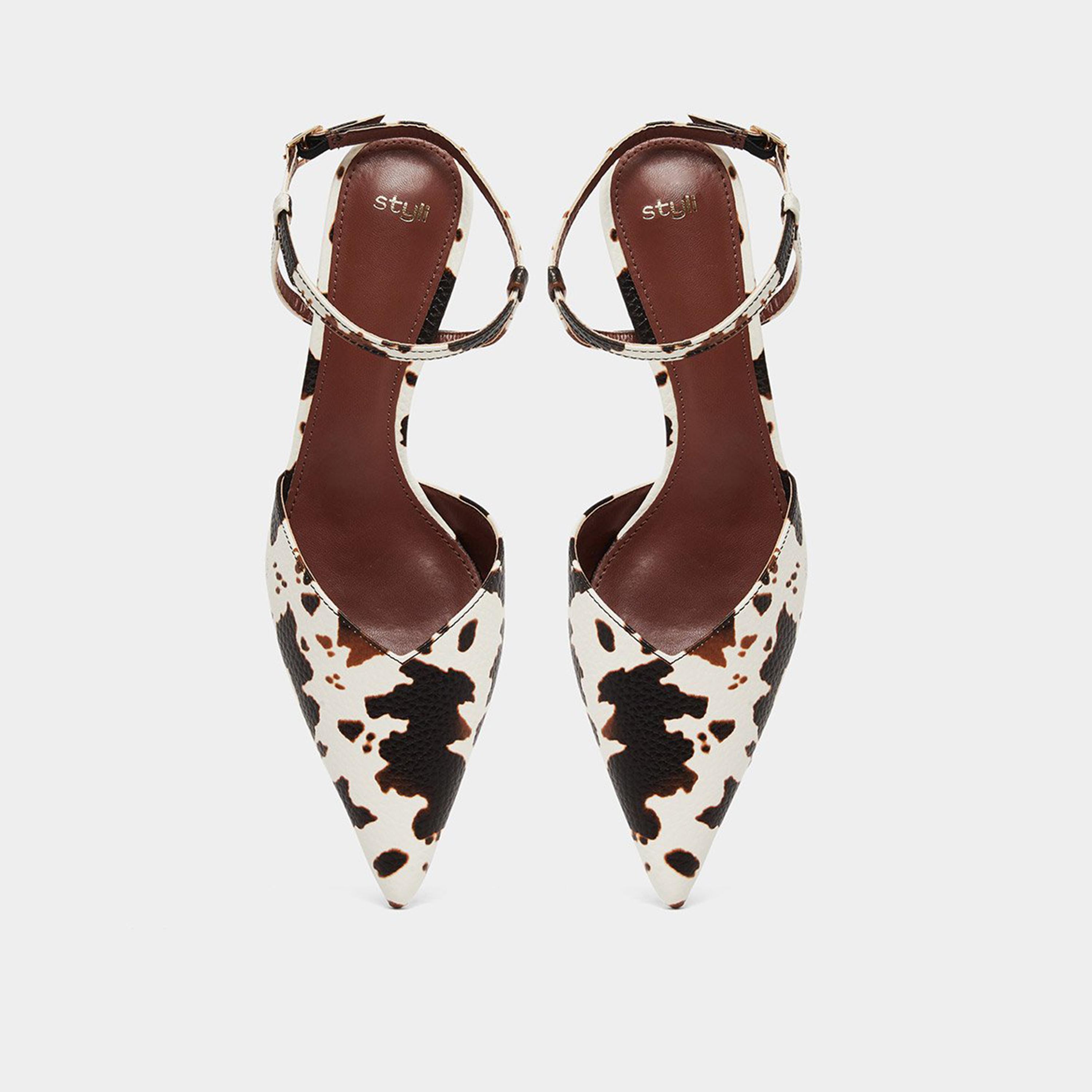 ستايلي - حذاء رسمي بكعب صغير بطبعة جلد البقر-women-shoes-heels-image-6