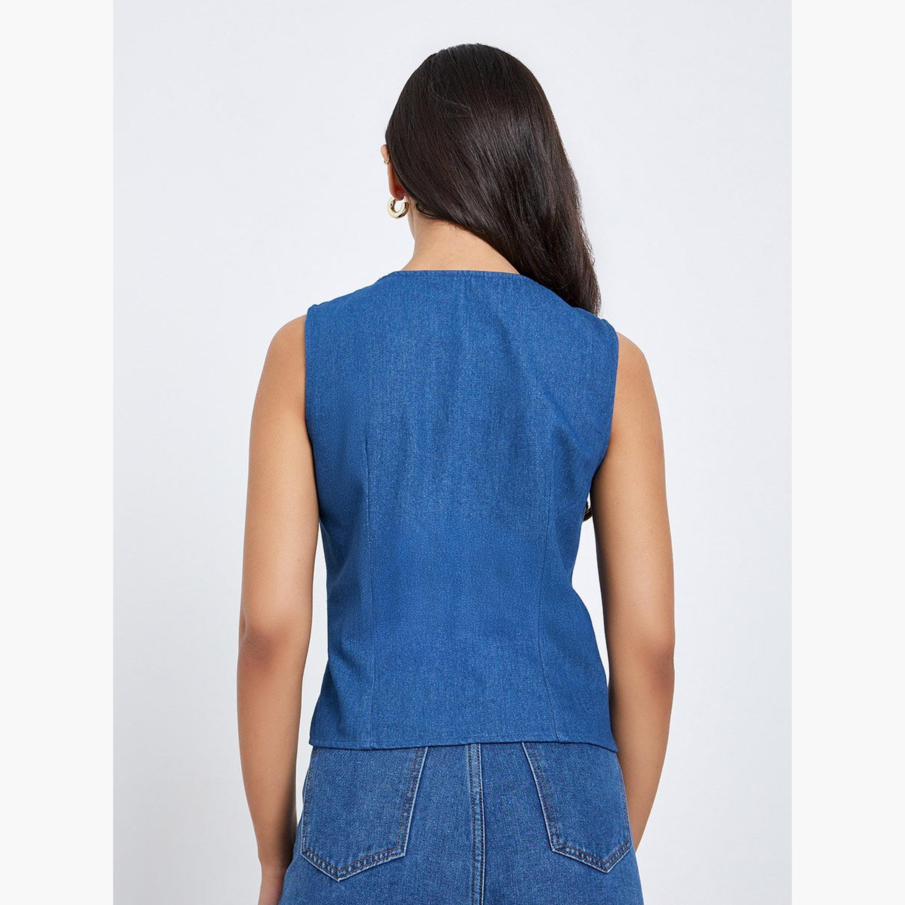 ستايلي - صدرية جينز بأزرار-women-clothing-coatsandjackets-waistcoats-image-3