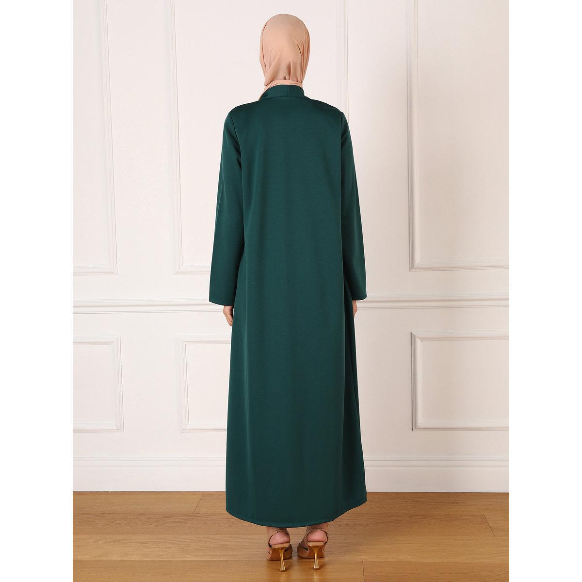 طقم منسق من كيمونو وفستان طويل بتفاصيل ربطة-women-clothing-coordsets-image-6