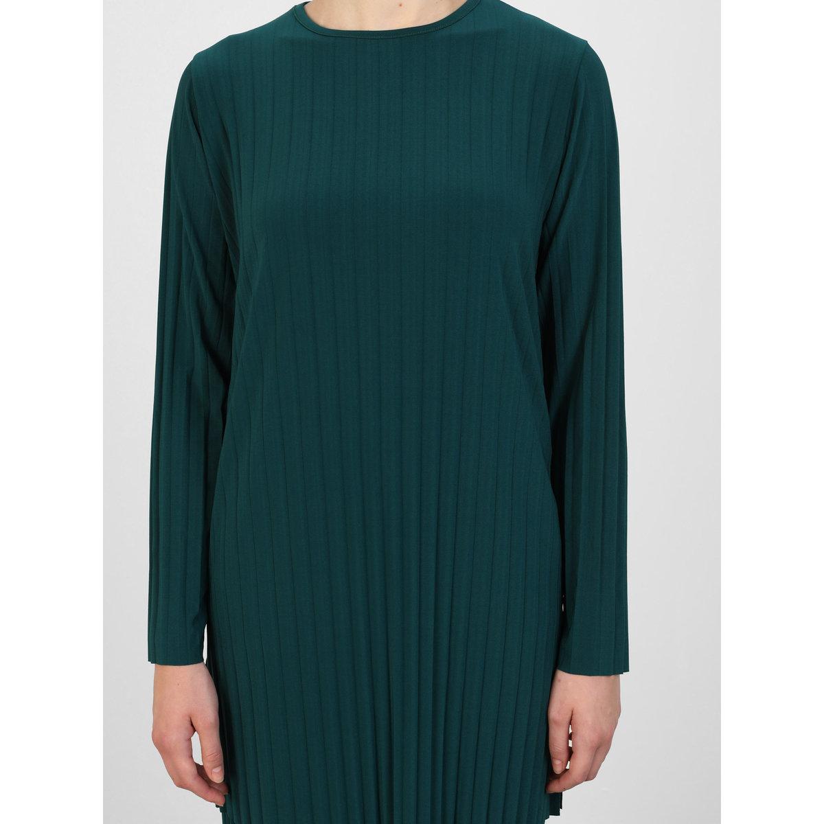 Modanisa X Styli Emerald Green Round Neck Tunic and Trousers Co-Ords-women-clothing-coordsets-image-3