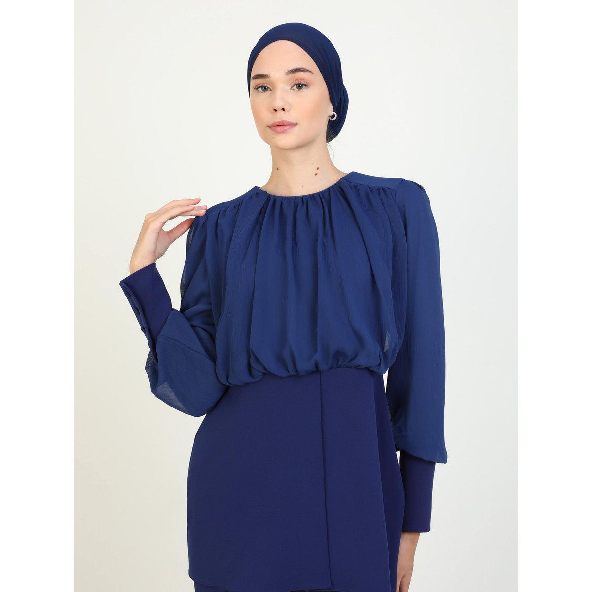 طقم منسق من بنطال وتونيك بأكمام بيشوب-women-clothing-coordsets-image-4