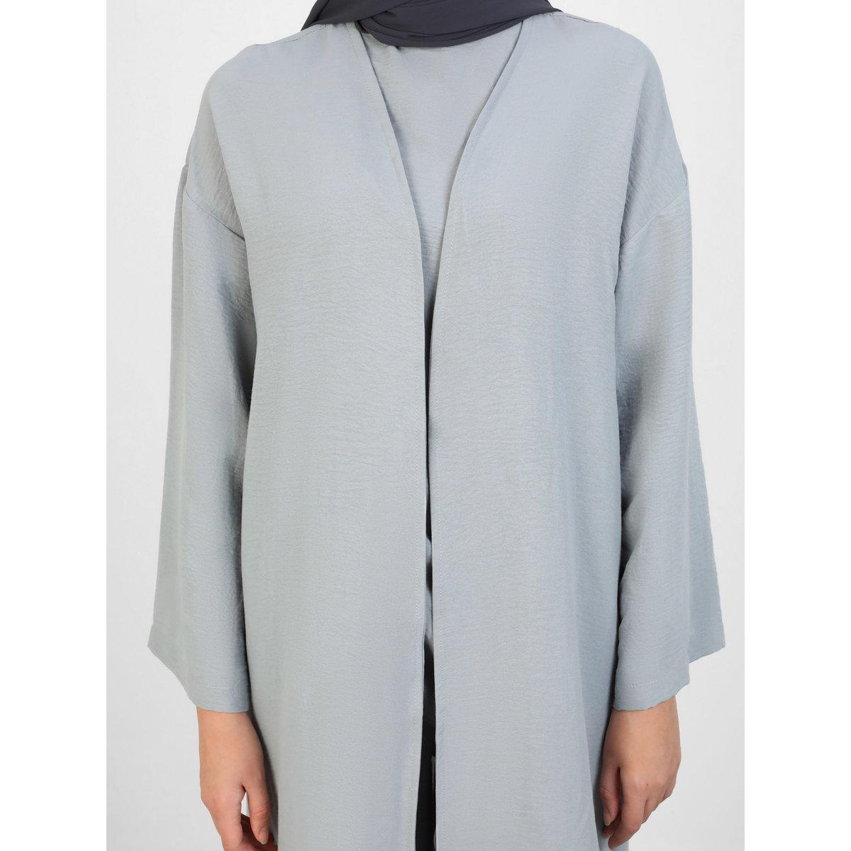 طقم منسق من بنطال وبلوزة مزمومة مع كيمونو-women-clothing-coordsets-image-4