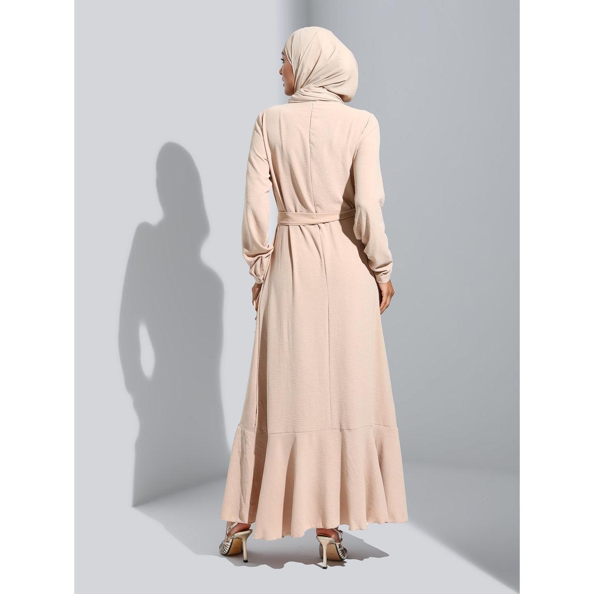 فستان طويل محتشم بتفاصيل كشكش-women-clothing-dresses-image-2