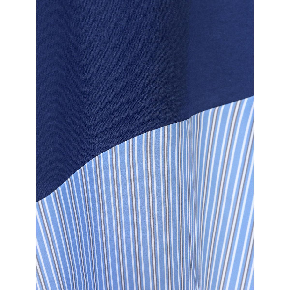 Modanisa X Styli Navy Blue Color Block A-Line Maxi Dress-women-clothing-dresses-image-3