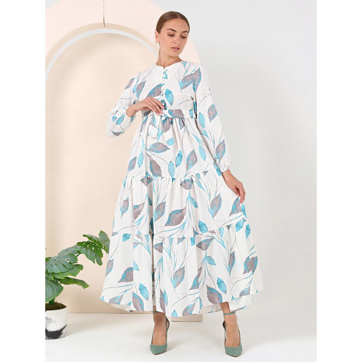 فستان طويل بطبعة زهور مع تفاصيل أزرار-women-clothing-dresses-image-3