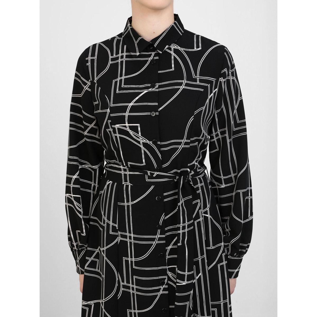 Modanisa X Styli All-Over Print Buttoned Maxi Dress with Tie-Up Belt-women-clothing-dresses-image-3