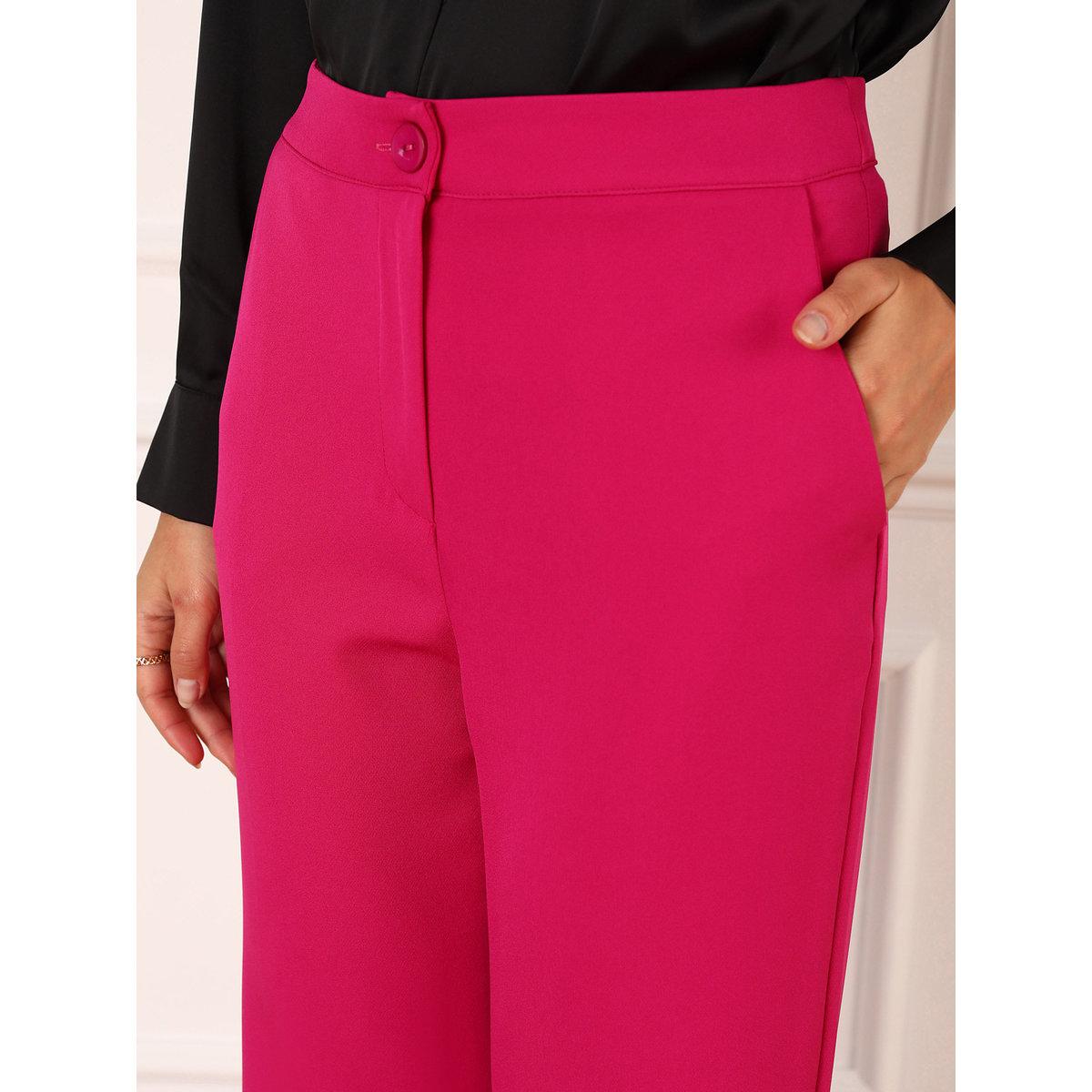 Modanisa X Styli Solid High Rise Flared Pants-women-clothing-bottoms-trousers-image-3