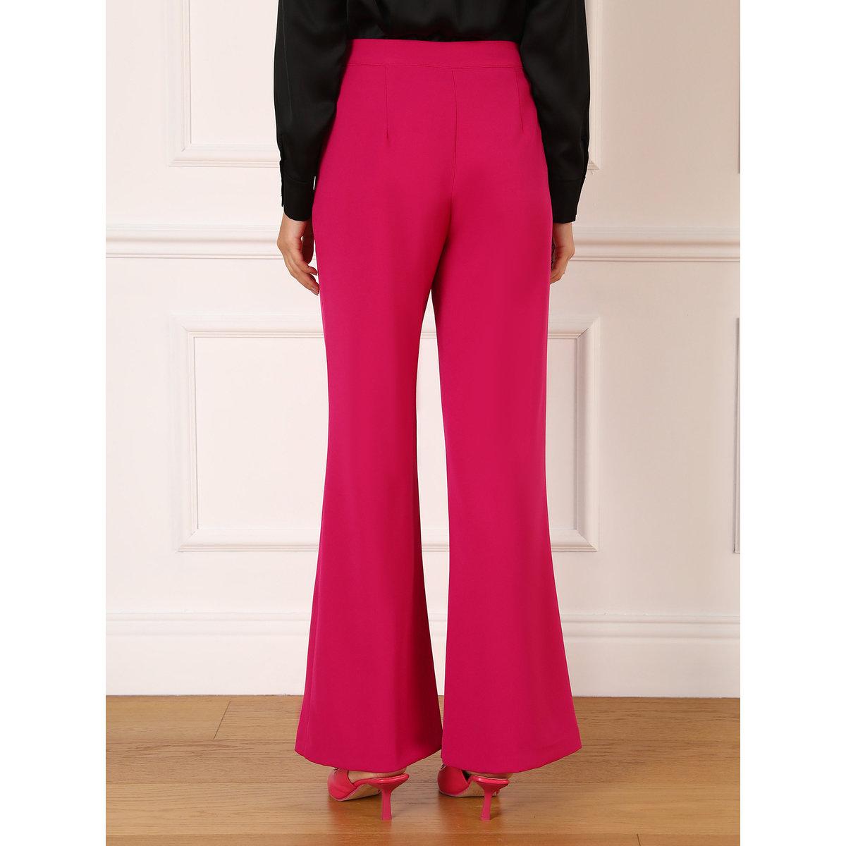Modanisa X Styli Solid High Rise Flared Pants-women-clothing-bottoms-trousers-image-4