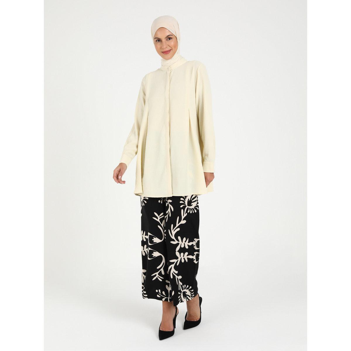Modanisa X Styli All-Over Print Elastic Waistband Trousers-women-clothing-bottoms-trousers-image-1