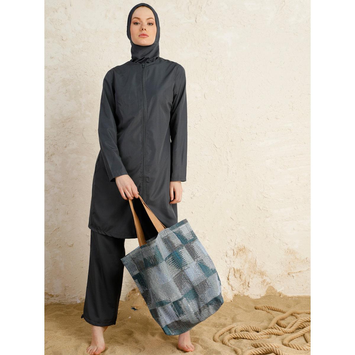 طقم بوركيني بتفاصيل سحاب للإغلاق-women-clothing-swimandbeach-swim-burkinis-image-1