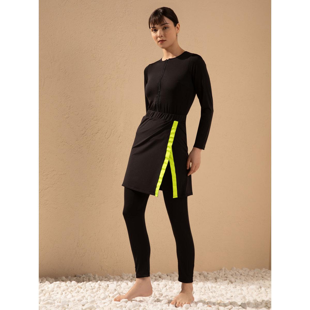 Modanisa X Styli Black Contrast Trim Burkini Set-women-clothing-swimandbeach-swim-burkinis-image-2