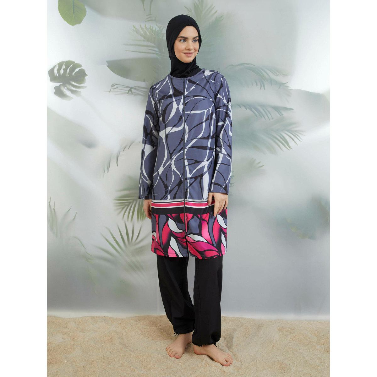طقم بوركيني مُطبع بالكامل-women-clothing-swimandbeach-swim-burkinis-image-1