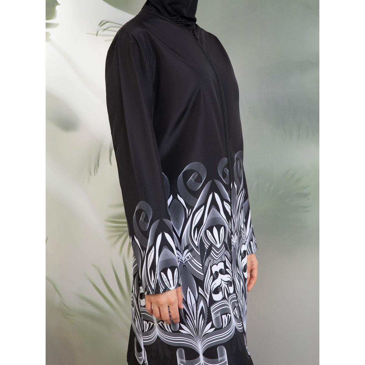 Modanisa X Styli Black Printed Hem Burkini Set-women-clothing-swimandbeach-swim-burkinis-image-4