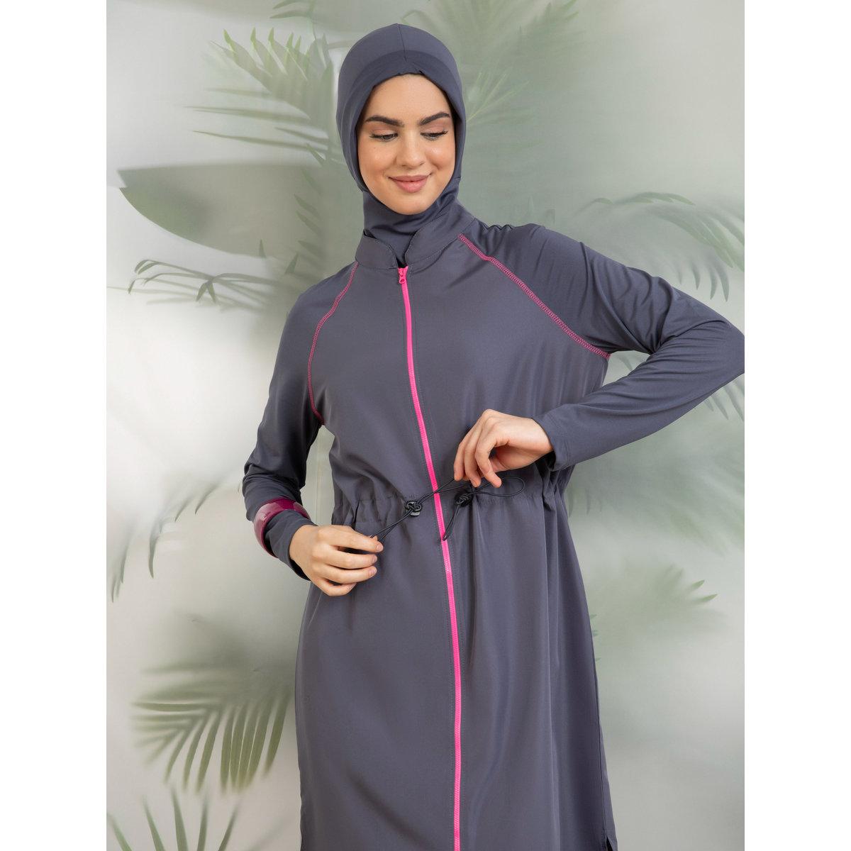 Modanisa X Styli Grey Long Sleeve Burkini with Leggings Set-women-clothing-swimandbeach-swim-burkinis-image-2
