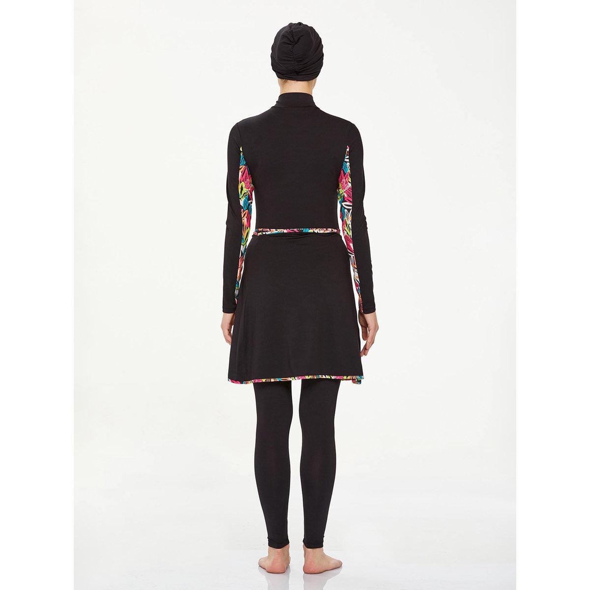 Modanisa X Styli 4-Piece Black Printed Panel Burkini Set-women-clothing-swimandbeach-swim-burkinis-image-4