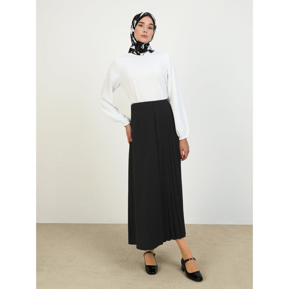 Modanisa X Styli Off White Solid Balloon Sleeve Blouse-women-clothing-shirtsandblouses-blouses-image-1