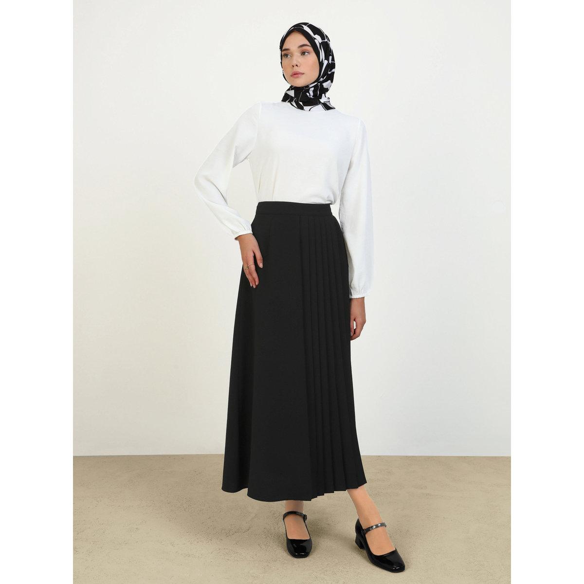 Modanisa X Styli Off White Solid Balloon Sleeve Blouse-women-clothing-shirtsandblouses-blouses-image-2