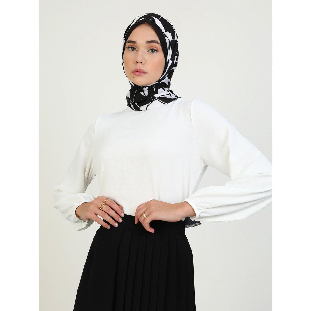 بلوزة سادة بأكمام بالون-women-clothing-shirtsandblouses-blouses-image-3
