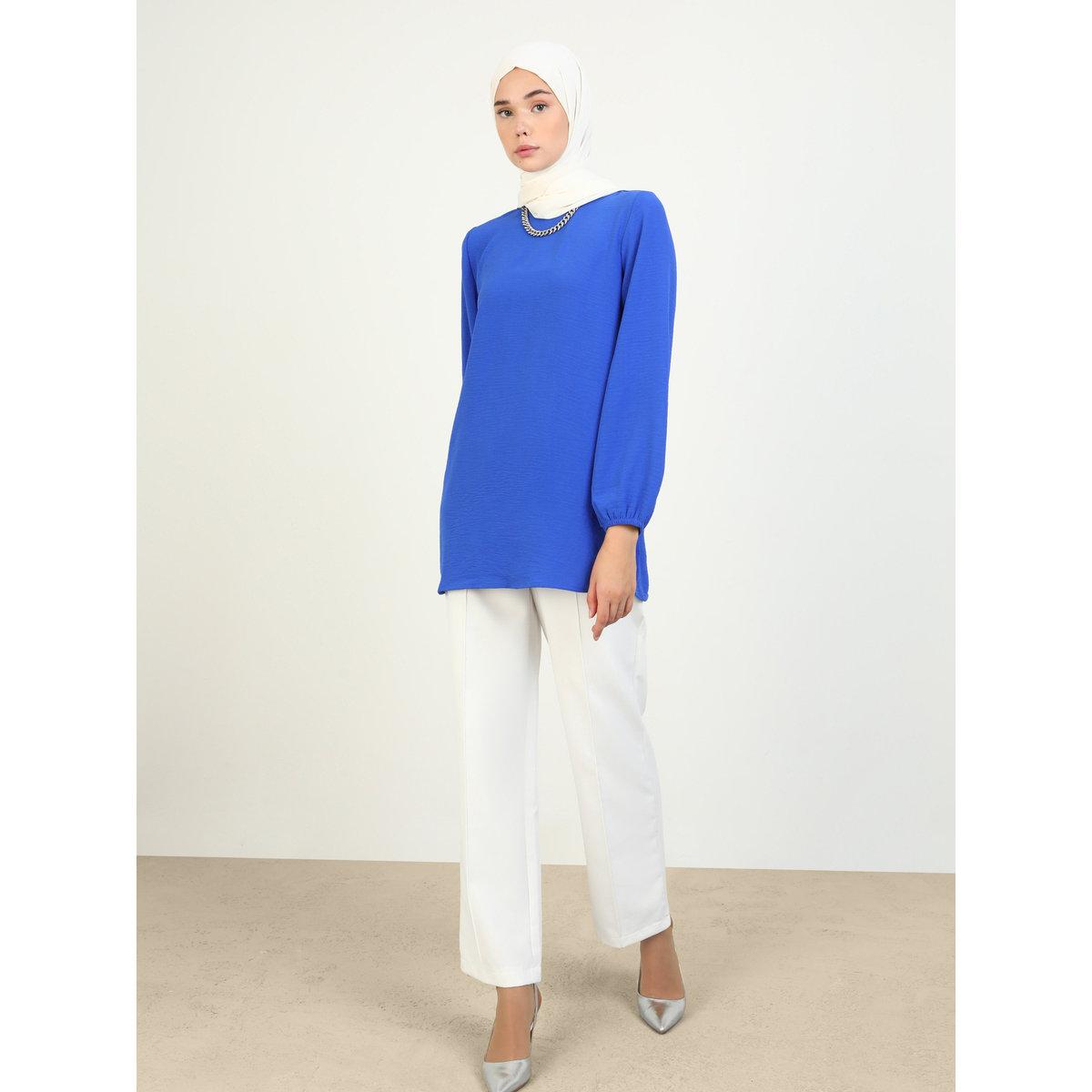 بلوزة طويلة سادة بياقة دائرية-women-clothing-shirtsandblouses-blouses-image-4