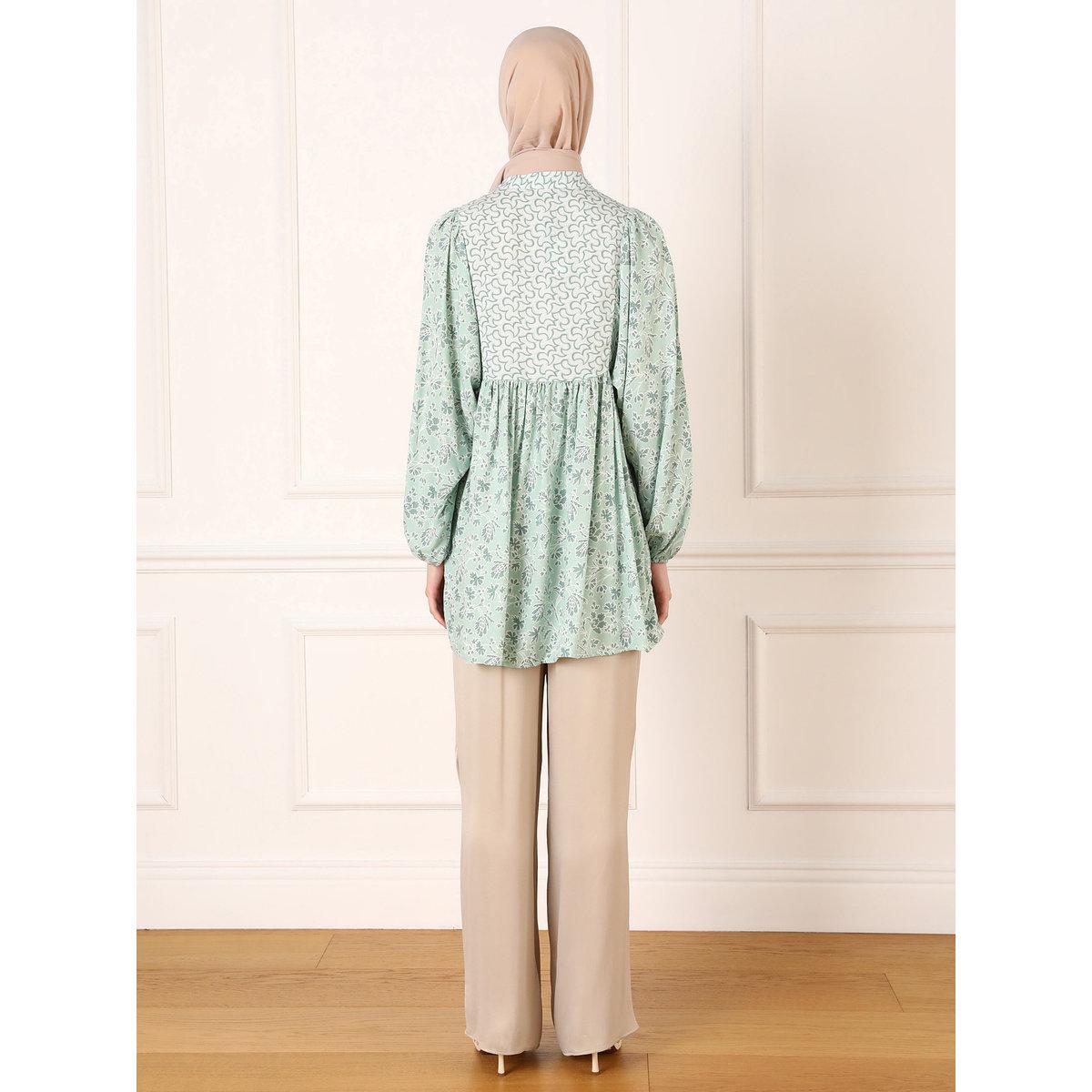 تويك بطبعة زهور وأكمام بالون-women-clothing-shirtsandblouses-blouses-image-5