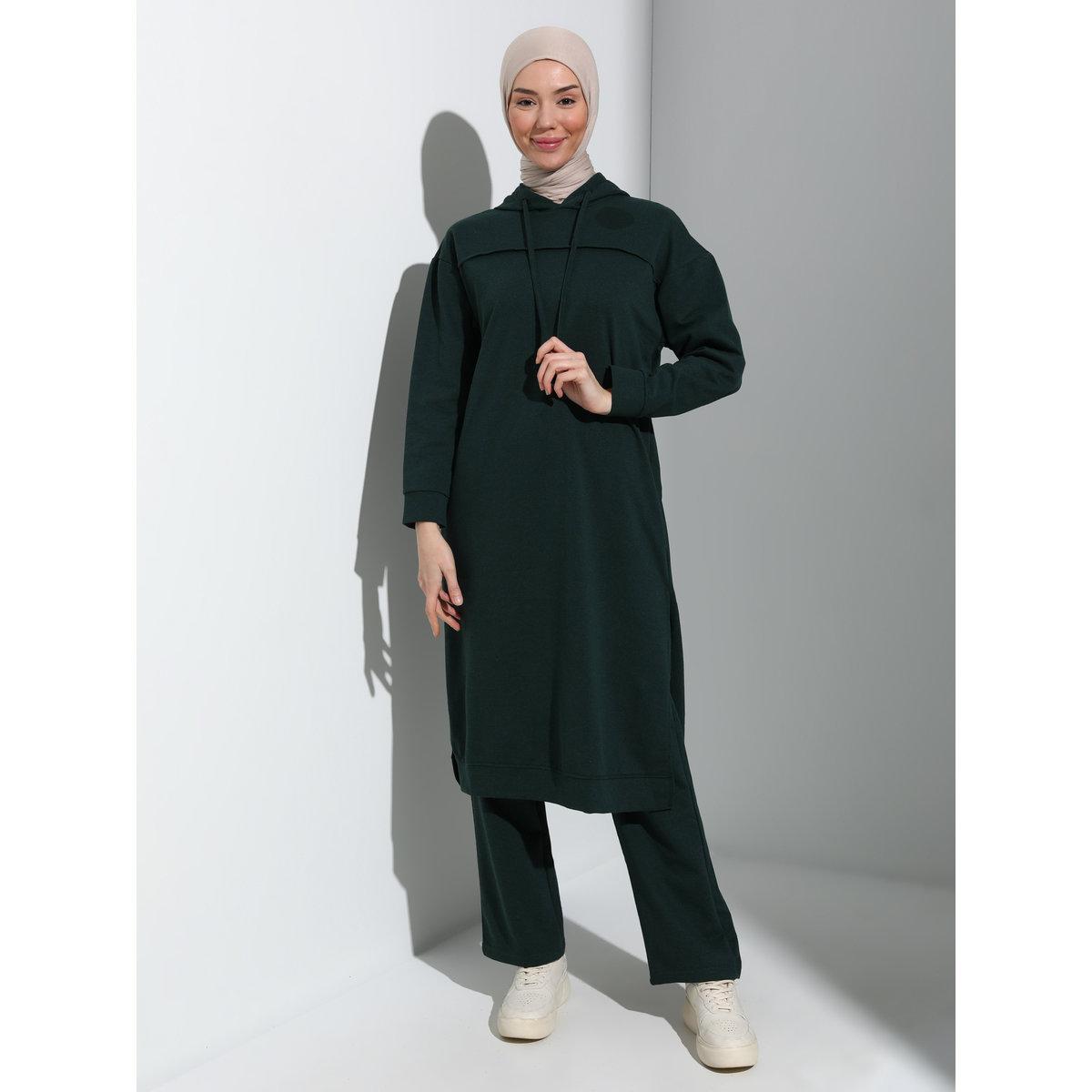 Modanisa X Styli Modest Longline Hooded Top Tracksuit Set-men-clothing-sportswearandactivewear-tracksuits-image-1