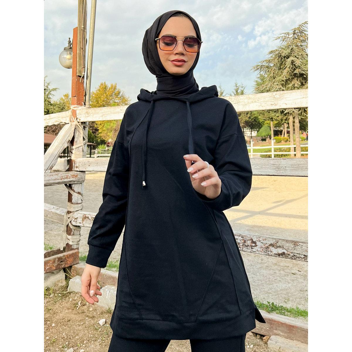 Modanisa X Styli Modest Longline Hooded Top Tracksuit Set-men-clothing-sportswearandactivewear-tracksuits-image-5
