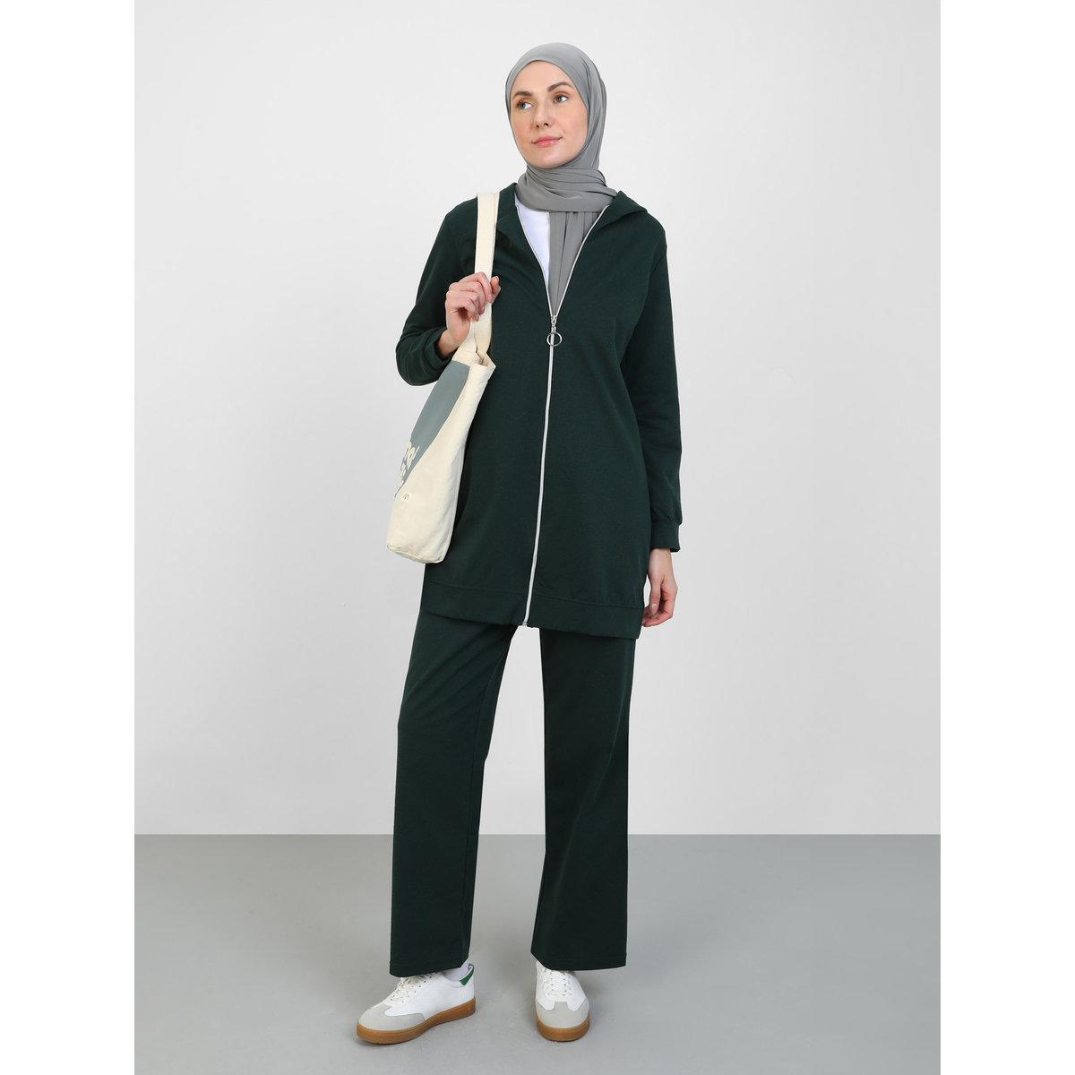 Modanisa X Styli Modest Longline Hooded Top Tracksuit Set-men-clothing-sportswearandactivewear-tracksuits-image-1