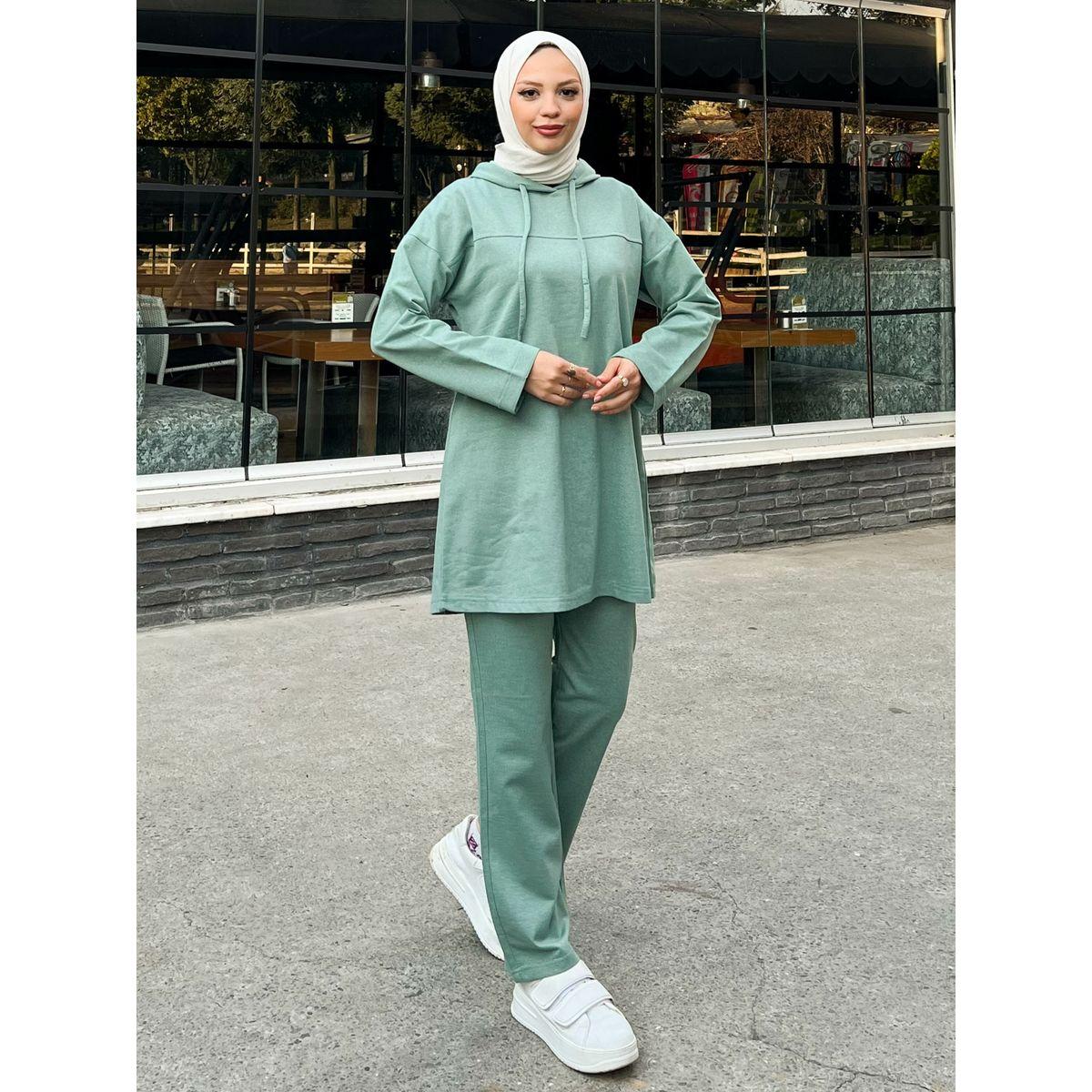 Modanisa X Styli Modest Longline Hooded Top Tracksuit Set-men-clothing-sportswearandactivewear-tracksuits-image-1