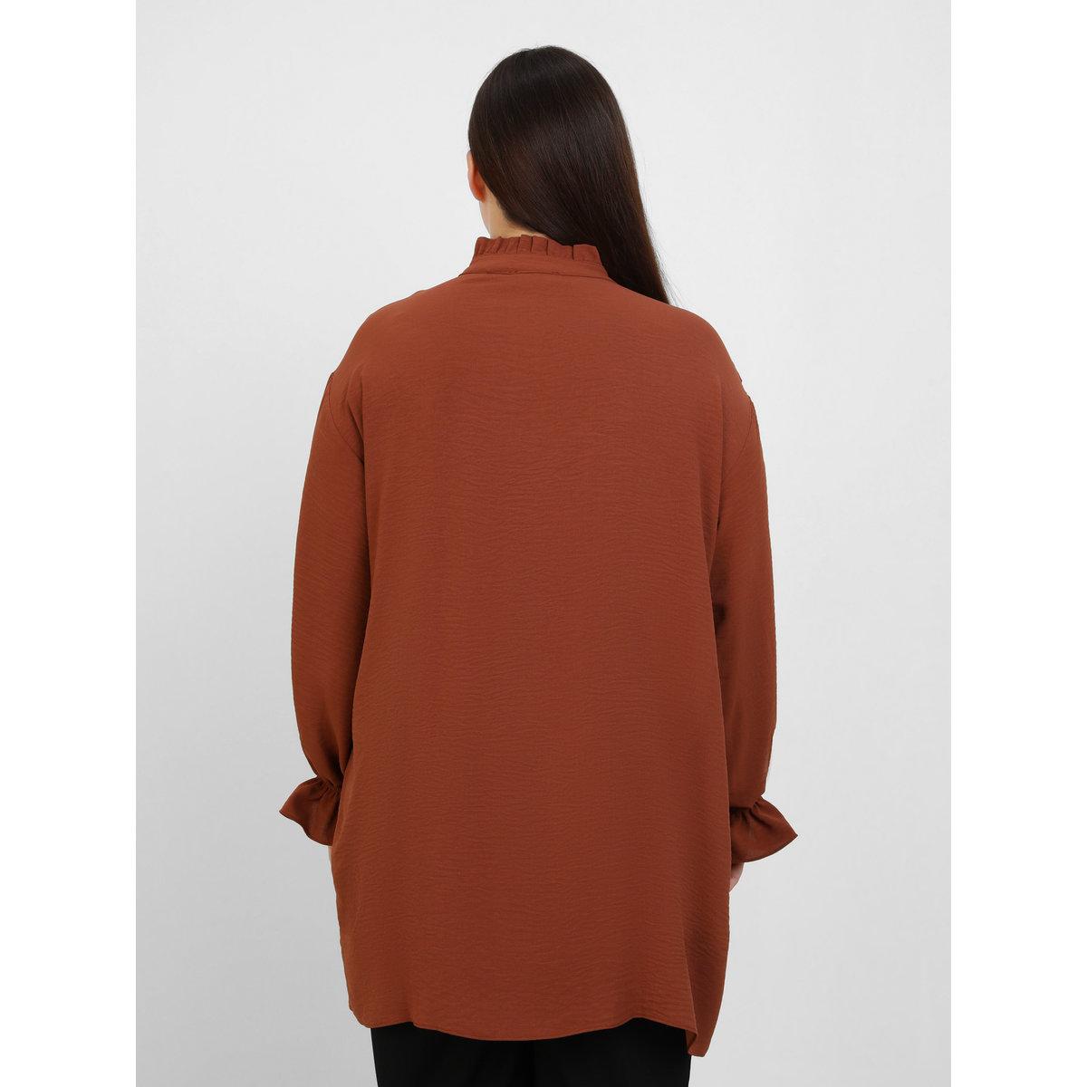 بلوزة تونيك بمقاس كبير بتفاصيل مدروزة-women-clothing-shirtsandblouses-blouses-image-5