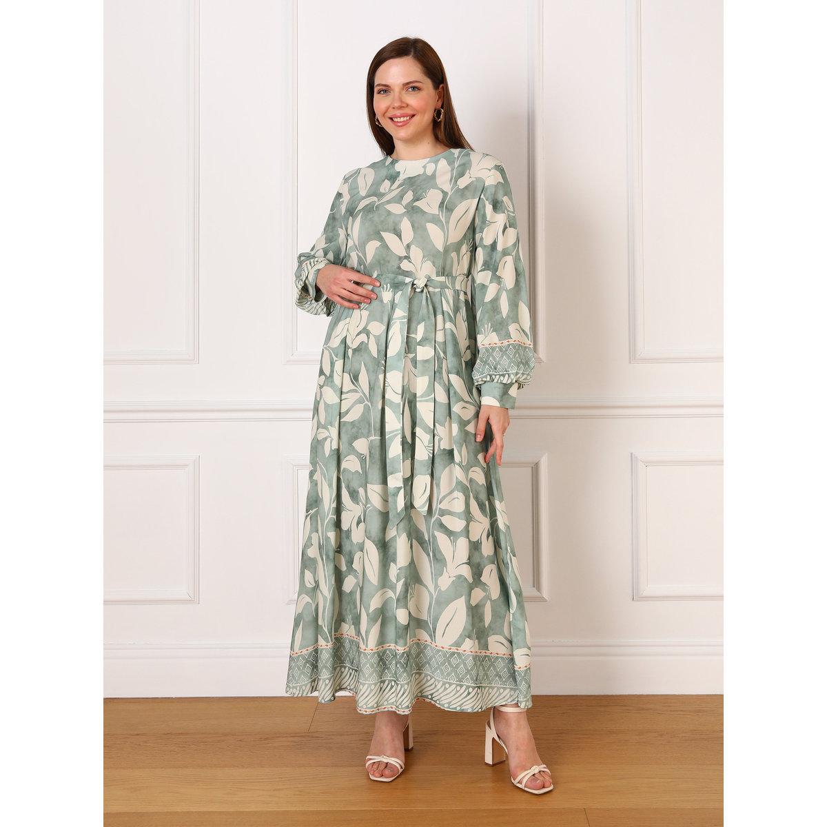فستان طويل بمقاس كبير مُطبع بالكامل-women-clothing-dresses-image-1
