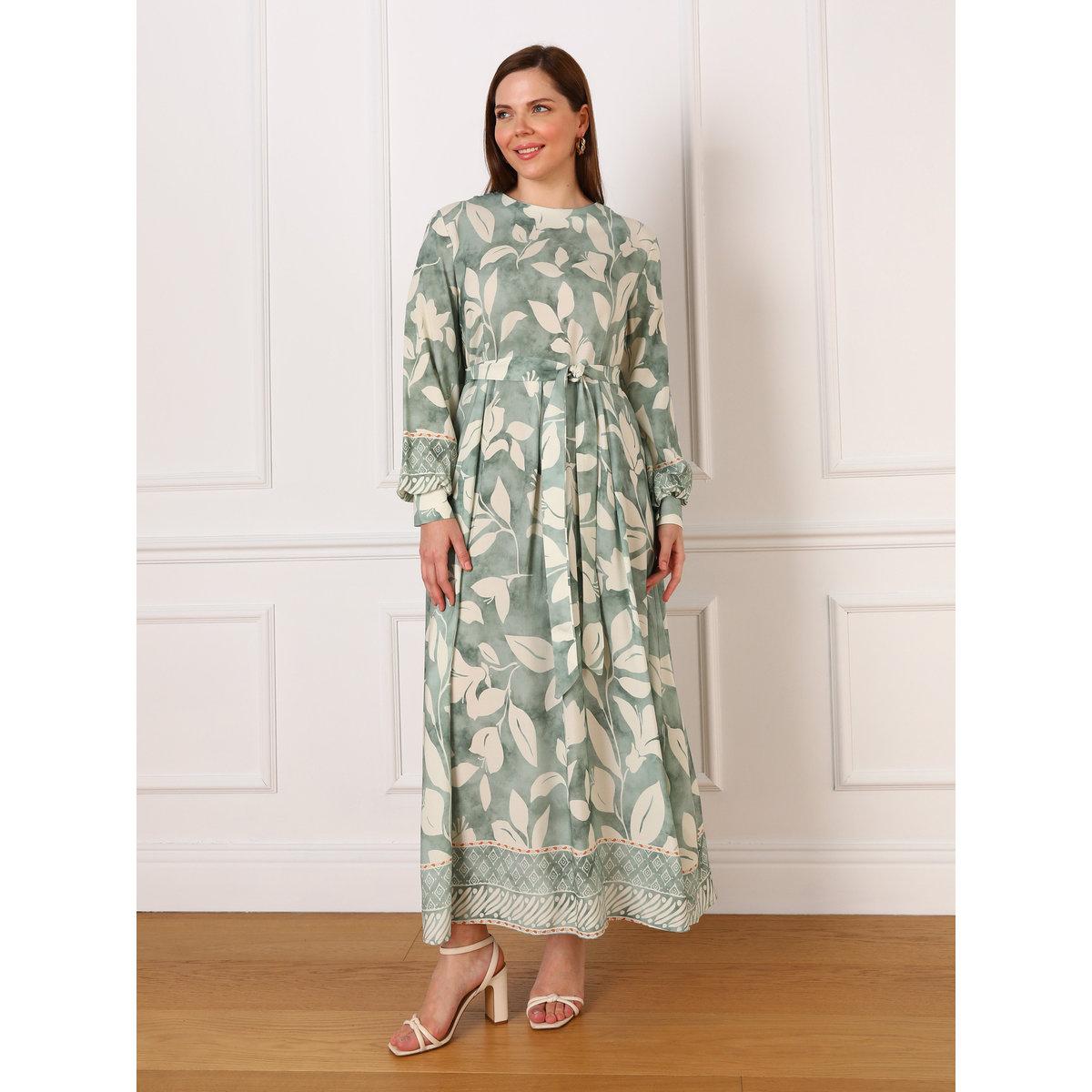 فستان طويل بمقاس كبير مُطبع بالكامل-women-clothing-dresses-image-2