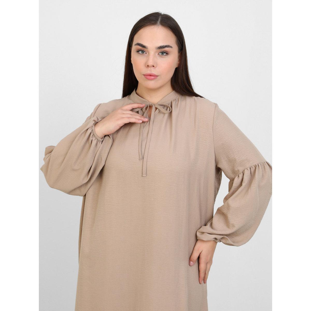 فستان طويل بمقاس كبير بأكمام بيشوب-women-clothing-dresses-image-2
