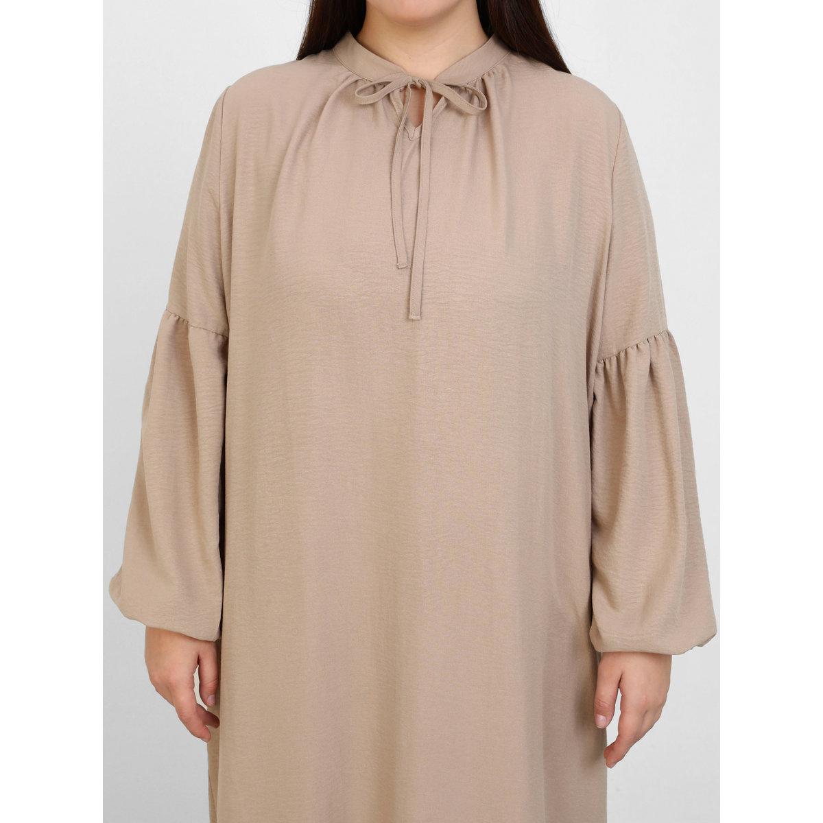 فستان طويل بمقاس كبير بأكمام بيشوب-women-clothing-dresses-image-4