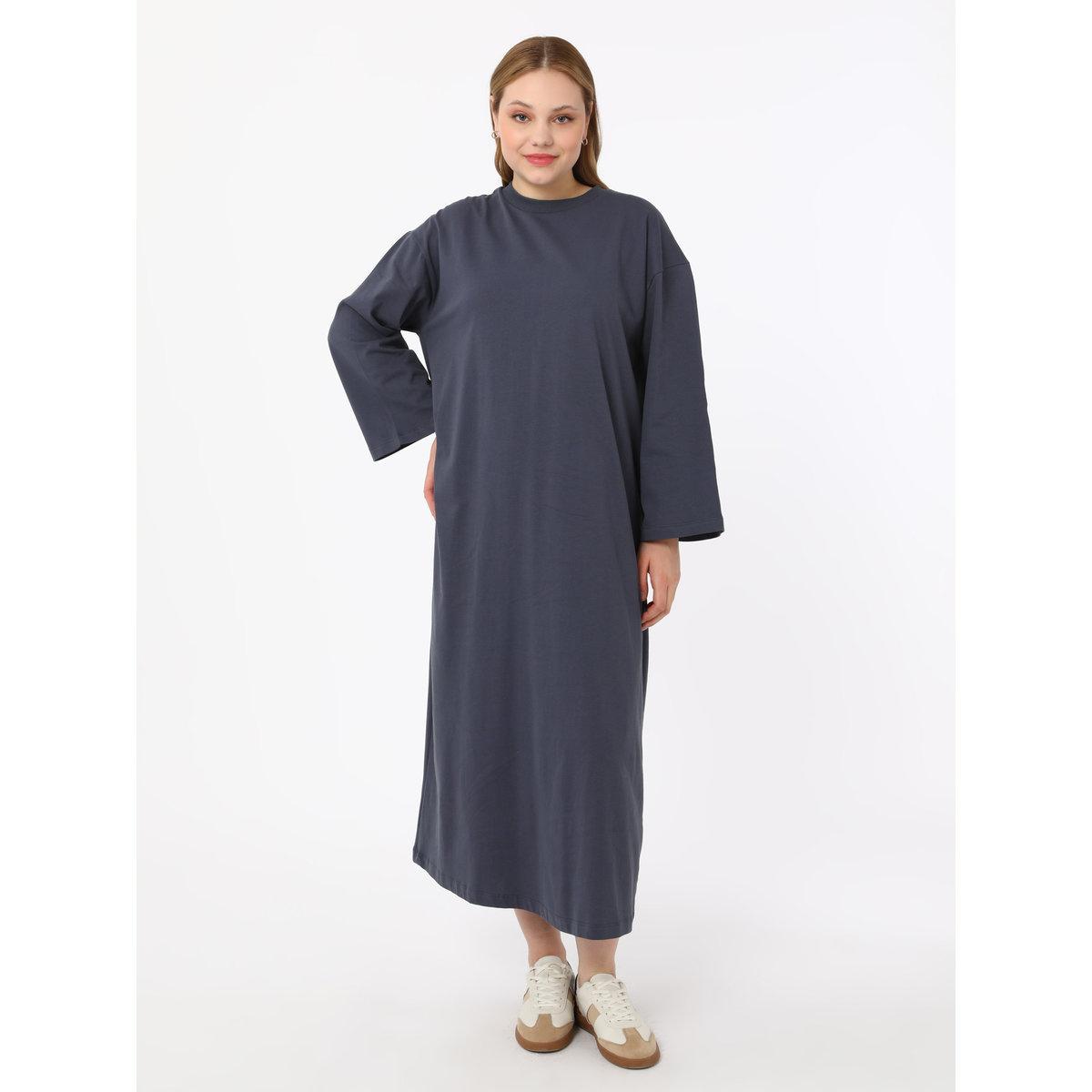 فستان طويل بمقاس كبير بنمط تيشيرت-women-clothing-dresses-image-1
